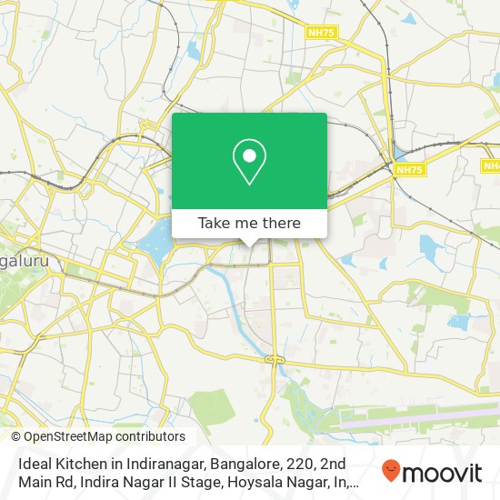 Ideal Kitchen in Indiranagar, Bangalore, 220, 2nd Main Rd, Indira Nagar II Stage, Hoysala Nagar, In map