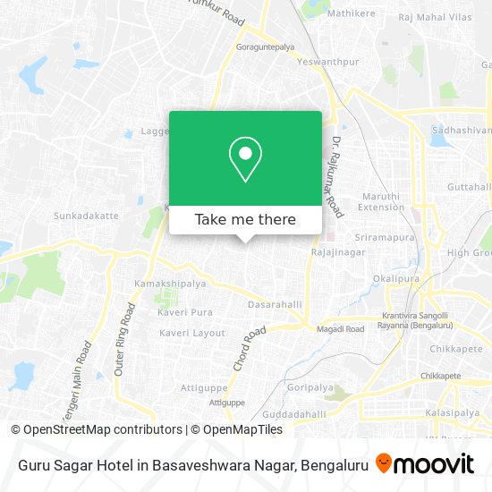 Guru Sagar Hotel in Basaveshwara Nagar map