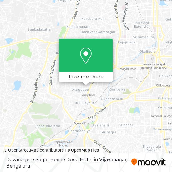 Davanagere Sagar Benne Dosa Hotel in Vijayanagar map