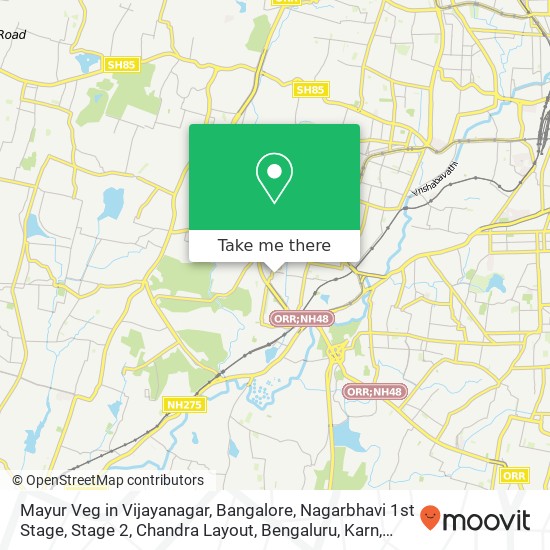 Mayur Veg in Vijayanagar, Bangalore, Nagarbhavi 1st Stage, Stage 2, Chandra Layout, Bengaluru, Karn map