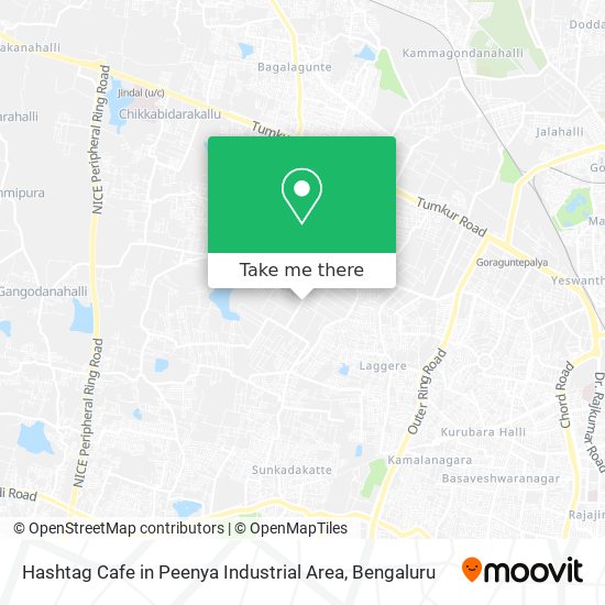 Hashtag Cafe in Peenya Industrial Area map