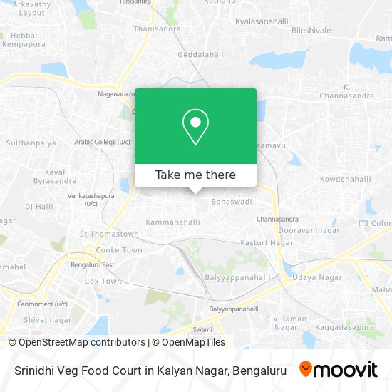 Srinidhi Veg Food Court in Kalyan Nagar map