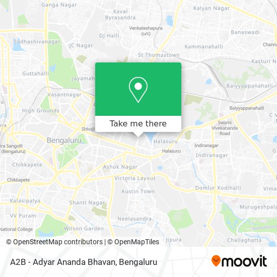A2B - Adyar Ananda Bhavan map