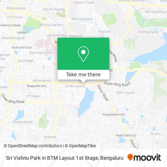 Sri Vishnu Park in BTM Layout 1st Stage map
