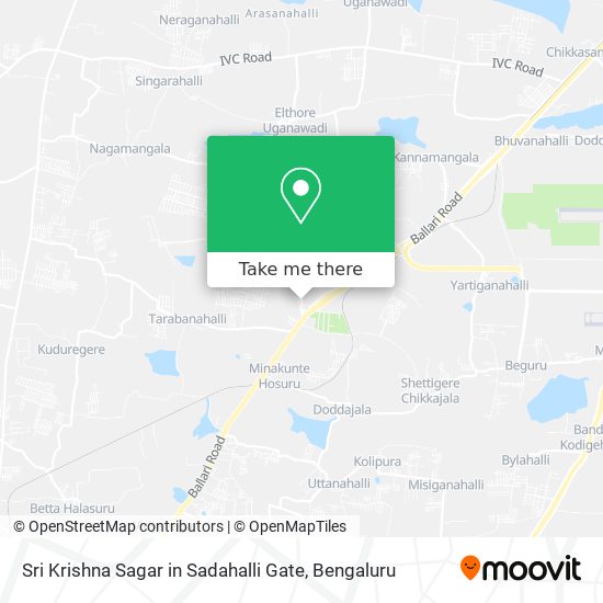 Sri Krishna Sagar in Sadahalli Gate map