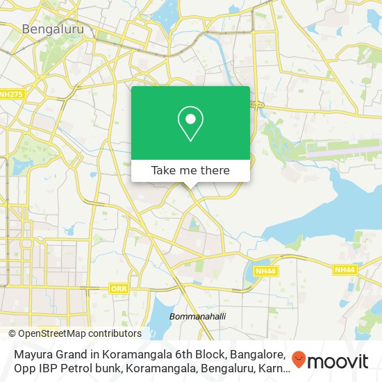 Mayura Grand in Koramangala 6th Block, Bangalore, Opp IBP Petrol bunk, Koramangala, Bengaluru, Karn map