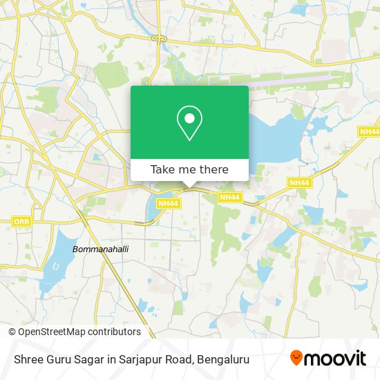 Shree Guru Sagar in Sarjapur Road map