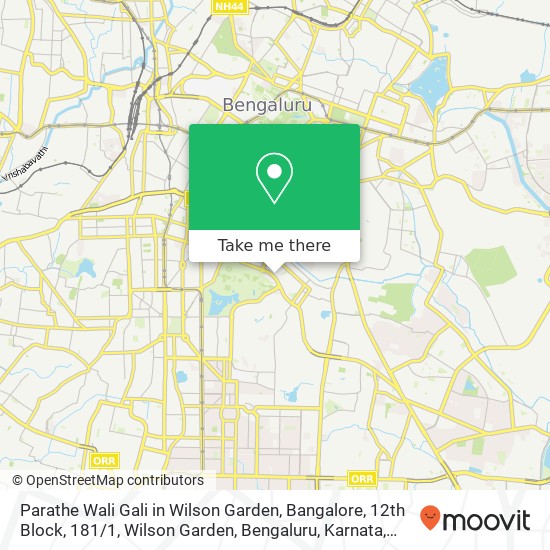 Parathe Wali Gali in Wilson Garden, Bangalore, 12th Block, 181 / 1, Wilson Garden, Bengaluru, Karnata map