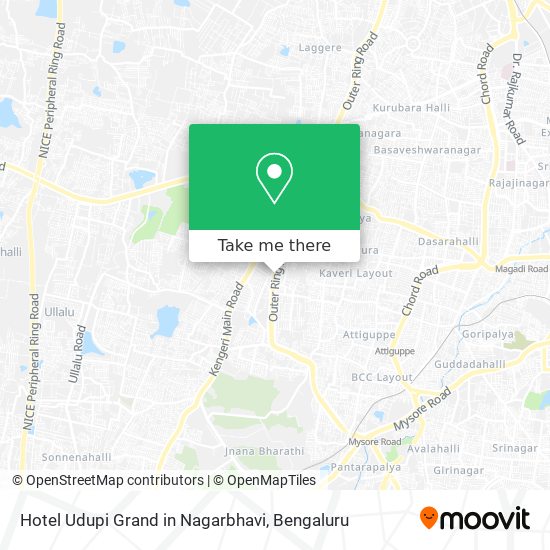 Bangalore To Udupi Route Map By Car How To Get To Hotel Udupi Grand In Nagarbhavi In Bengaluru By Bus Or Metro?