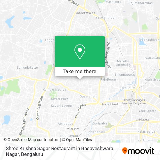Shree Krishna Sagar Restaurant in Basaveshwara Nagar map