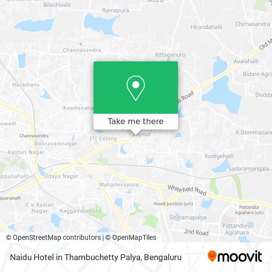 Naidu Hotel in Thambuchetty Palya map