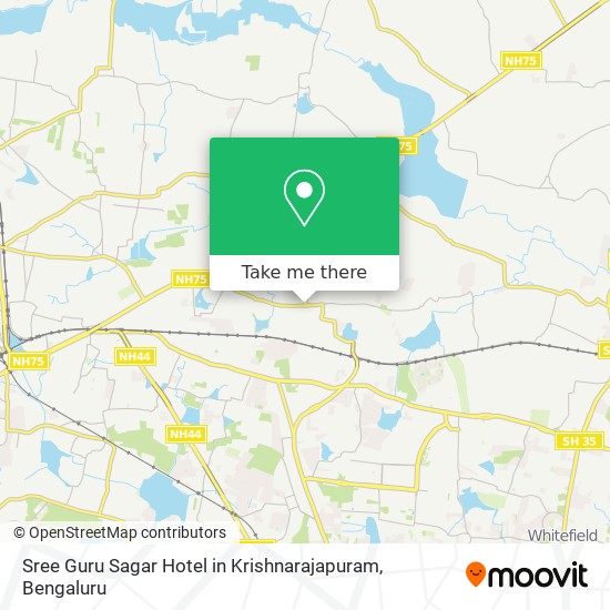 Sree Guru Sagar Hotel in Krishnarajapuram map