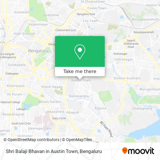 Shri Balaji Bhavan in Austin Town map