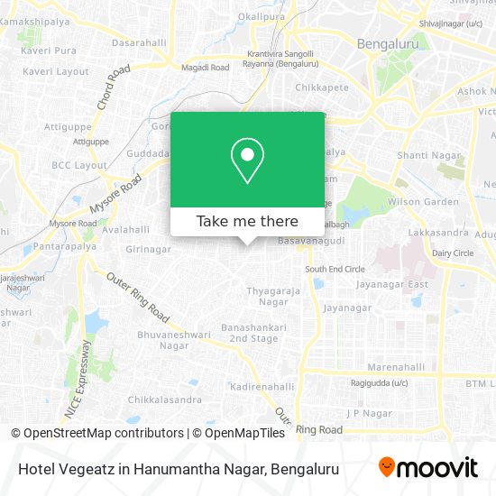Hotel Vegeatz in Hanumantha Nagar map