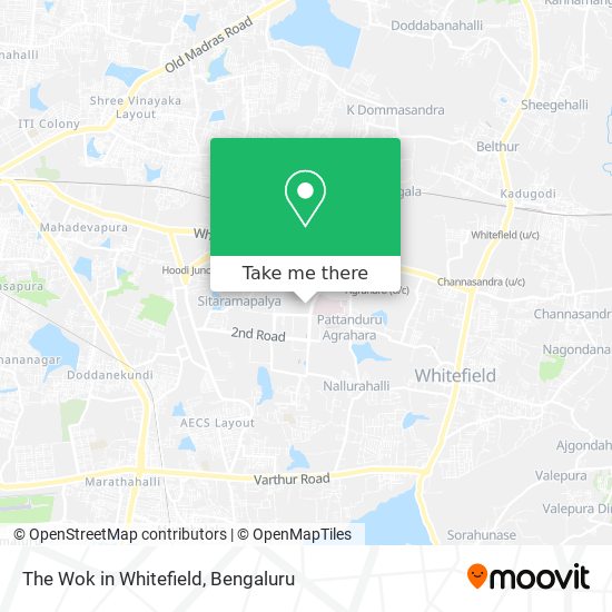 The Wok in Whitefield map