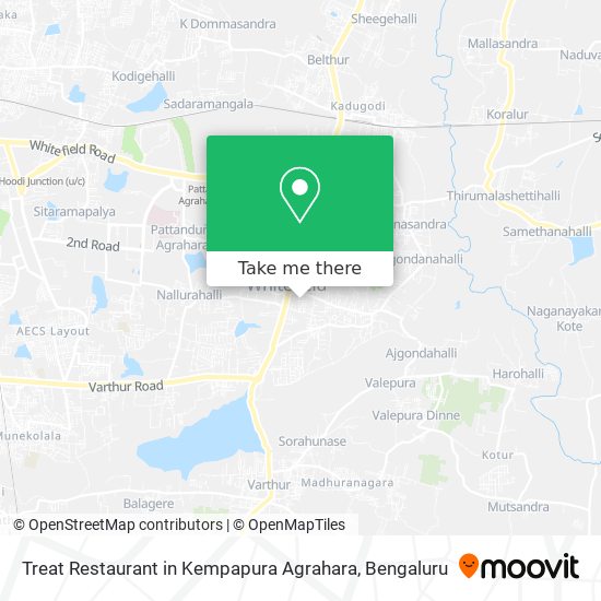 Treat Restaurant in Kempapura Agrahara map