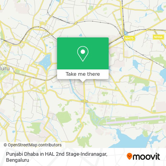 Punjabi Dhaba in HAL 2nd Stage-Indiranagar map