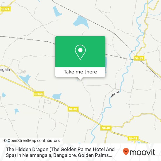 The Hidden Dragon (The Golden Palms Hotel And Spa) in Nelamangala, Bangalore, Golden Palms Avenue, map