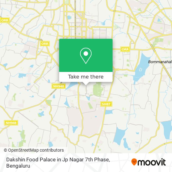 Dakshin Food Palace in Jp Nagar 7th Phase map