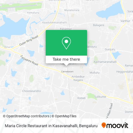 Maria Circle Restaurant in Kasavanahalli map