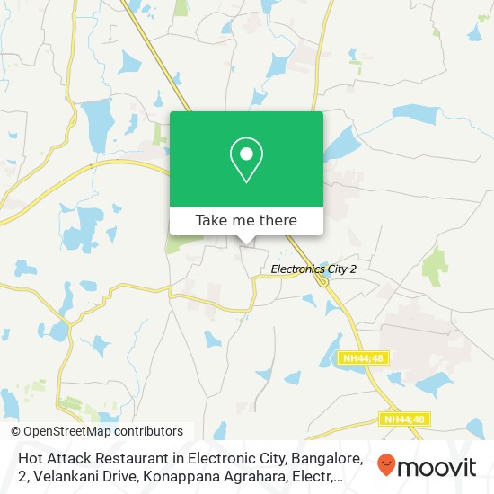 Hot Attack Restaurant in Electronic City, Bangalore, 2, Velankani Drive, Konappana Agrahara, Electr map