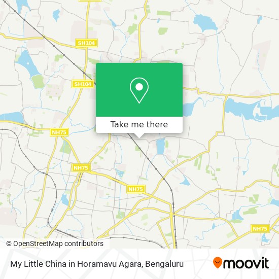 My Little China in Horamavu Agara map