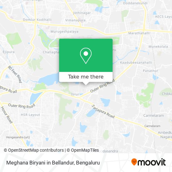 Meghana Biryani in Bellandur map