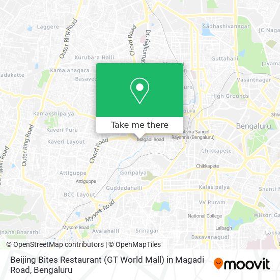 Beijing Bites Restaurant (GT World Mall) in Magadi Road map