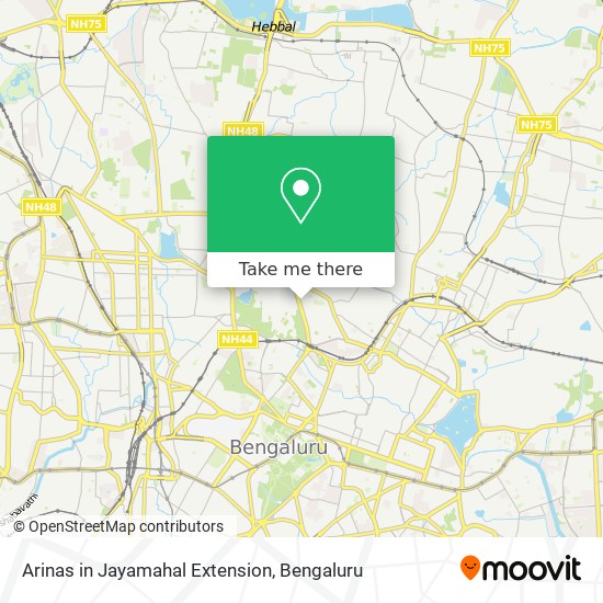 Arinas in Jayamahal Extension map