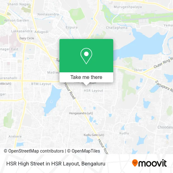 HSR High Street in HSR Layout map