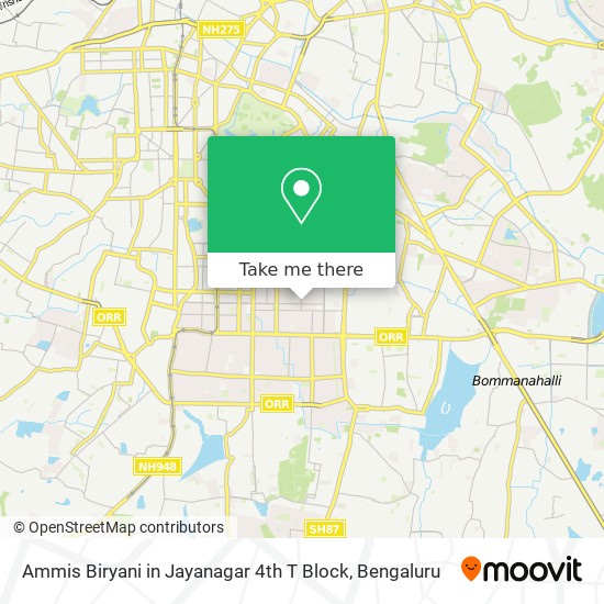 Ammis Biryani in Jayanagar 4th T Block map