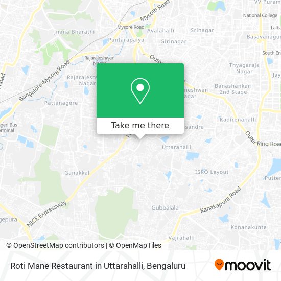 Roti Mane Restaurant in Uttarahalli map