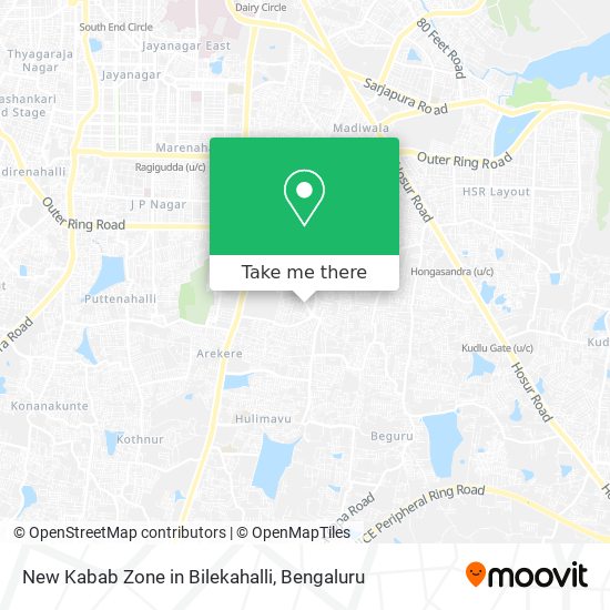New Kabab Zone in Bilekahalli map