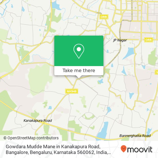 Gowdara Mudde Mane in Kanakapura Road, Bangalore, Bengaluru, Karnataka 560062, India map