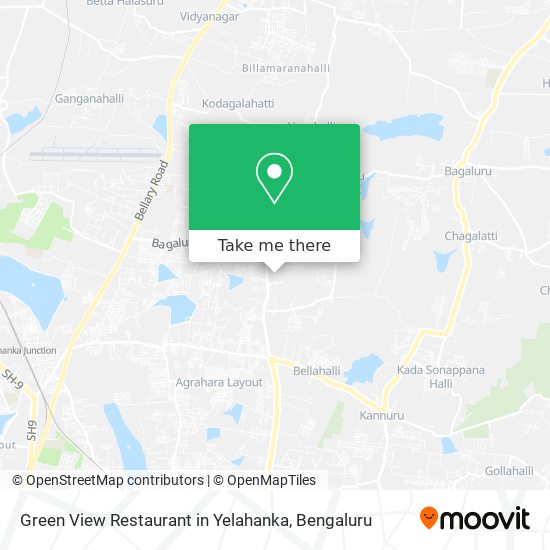 Green View Restaurant in Yelahanka map