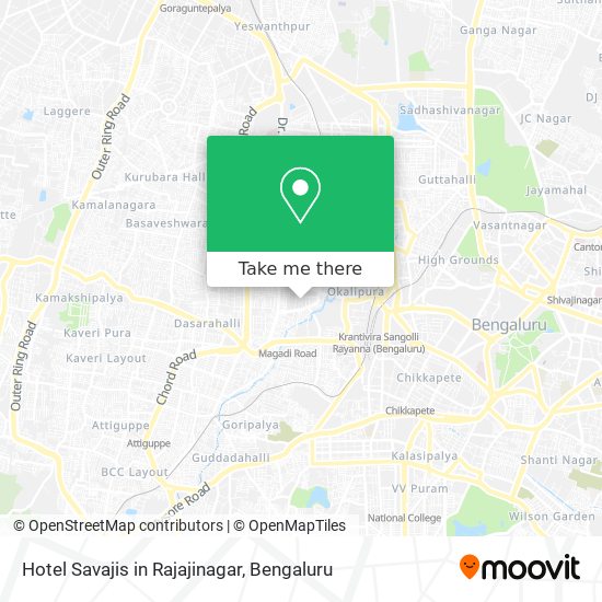 Hotel Savajis in Rajajinagar map