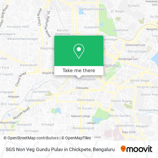 SGS Non Veg Gundu Pulav in Chickpete map