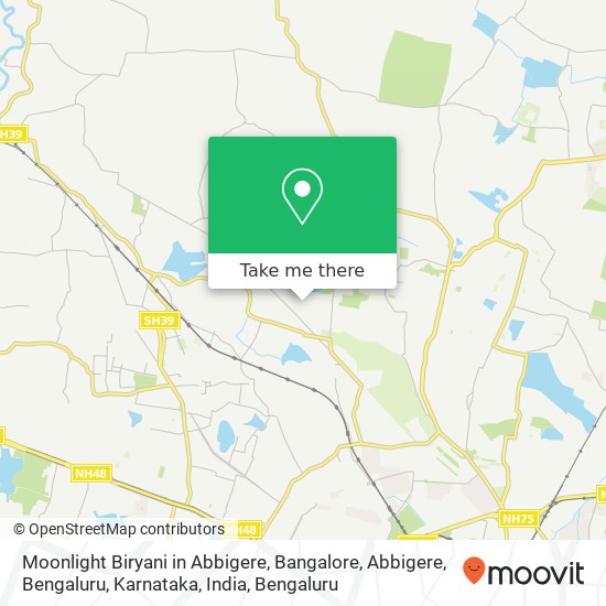 Moonlight Biryani in Abbigere, Bangalore, Abbigere, Bengaluru, Karnataka, India map