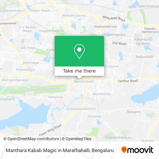 Manthara Kabab Magic in Marathahalli map