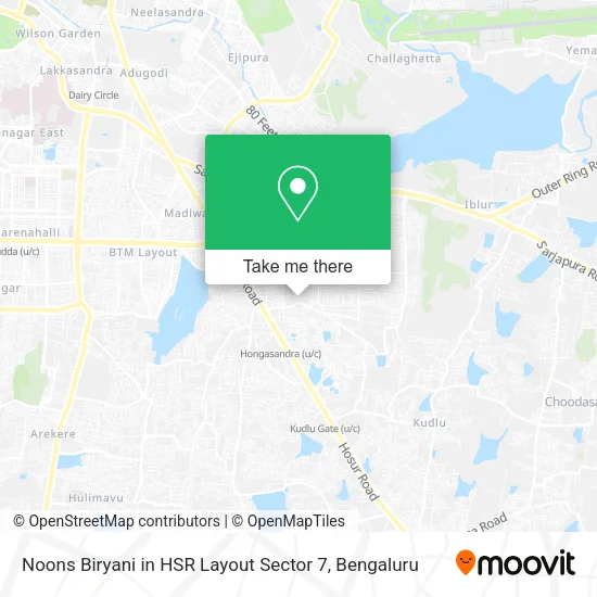 Noons Biryani in HSR Layout Sector 7 map