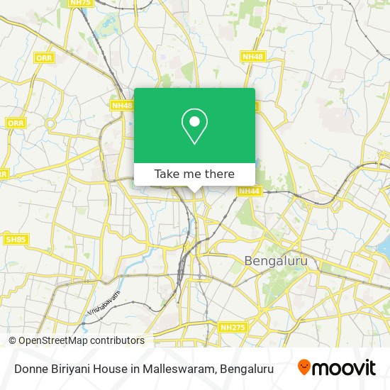 Donne Biriyani House in Malleswaram map