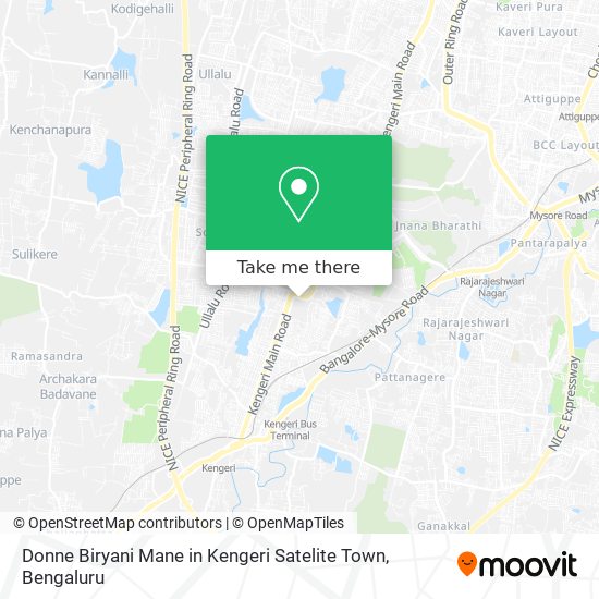 Donne Biryani Mane in Kengeri Satelite Town map