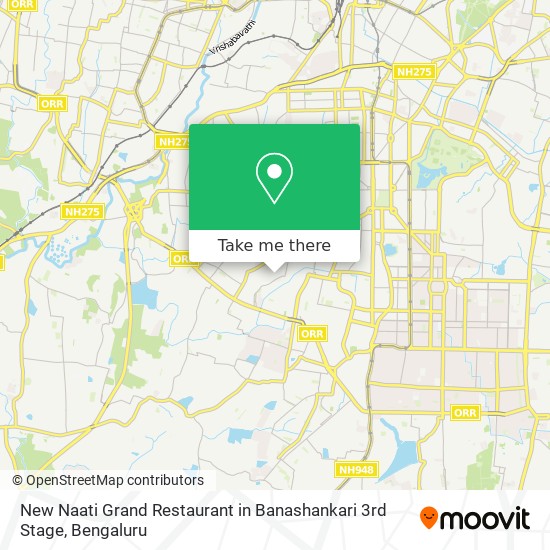 New Naati Grand Restaurant in Banashankari 3rd Stage map