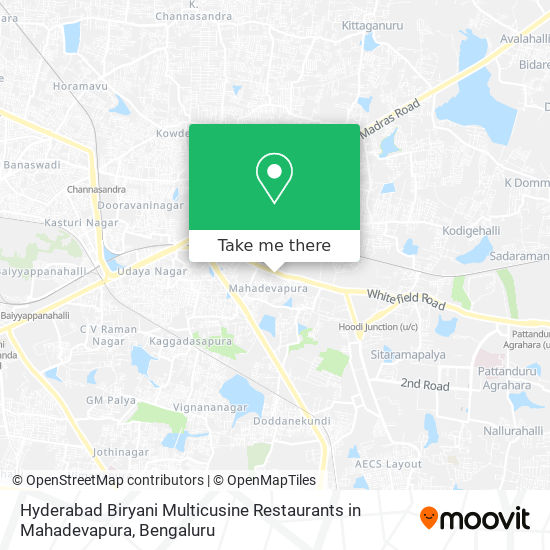 Hyderabad Biryani Multicusine Restaurants in Mahadevapura map