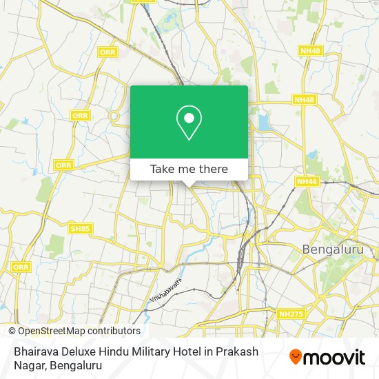 Bhairava Deluxe Hindu Military Hotel in Prakash Nagar map