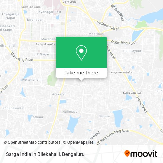 Sarga India in Bilekahalli map