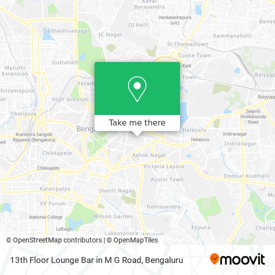 13th Floor Lounge Bar in M G Road map
