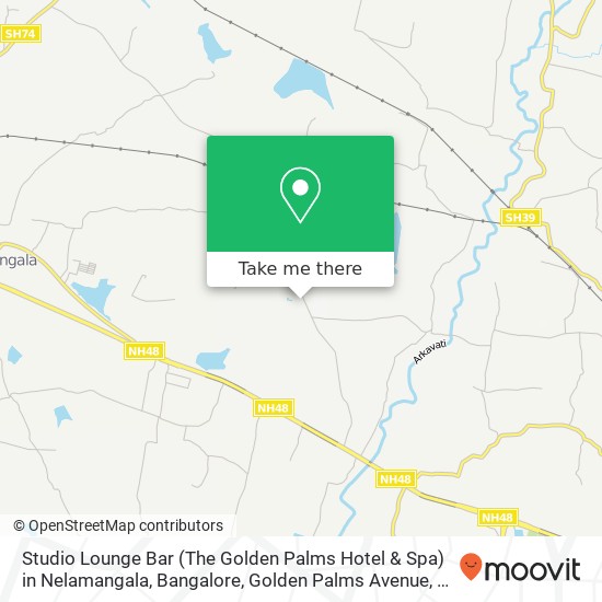 Studio Lounge Bar (The Golden Palms Hotel & Spa) in Nelamangala, Bangalore, Golden Palms Avenue, Of map
