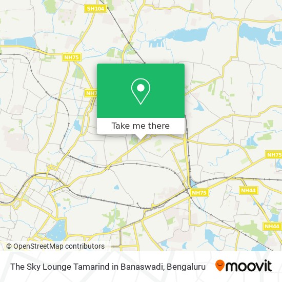 The Sky Lounge Tamarind in Banaswadi map