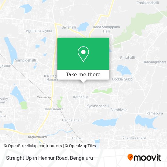 Straight Up in Hennur Road map